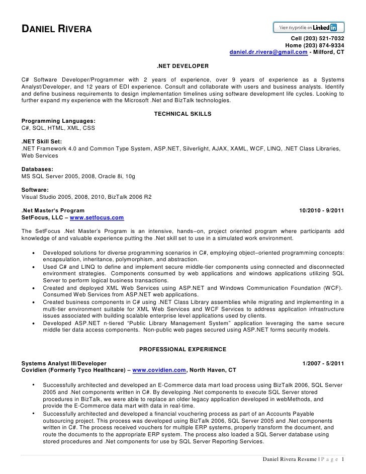 Daniel Rivera Resume