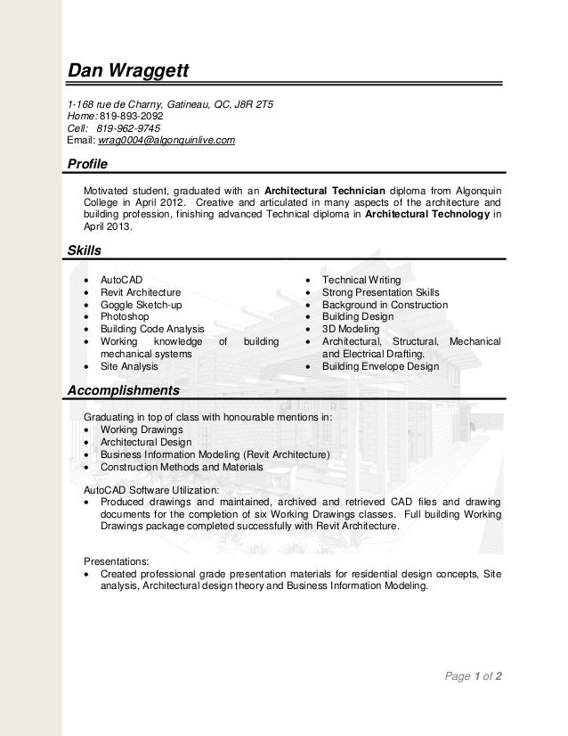 drafting resumes