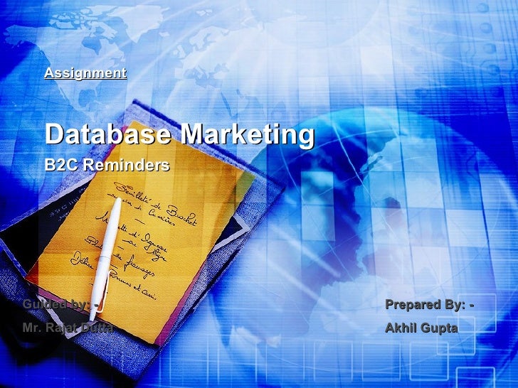 DATABASE MARKETING database marketing: