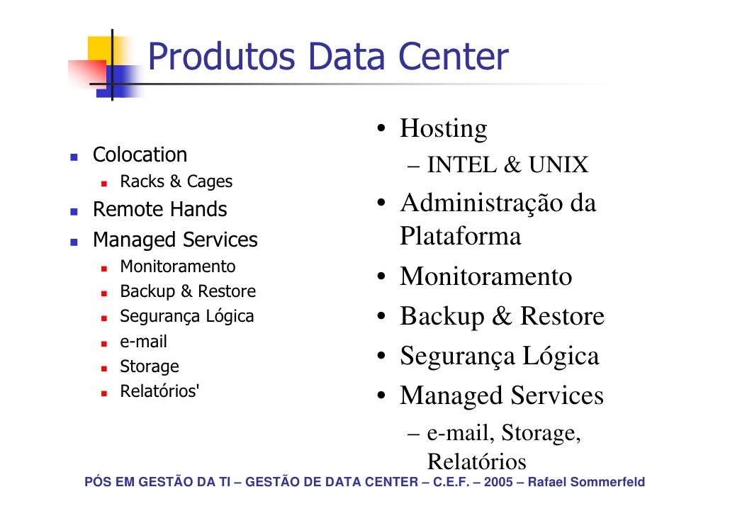 Projeto Implementa o E Gest o De Data Center Projeto Implementa o E Gest o De Data Center