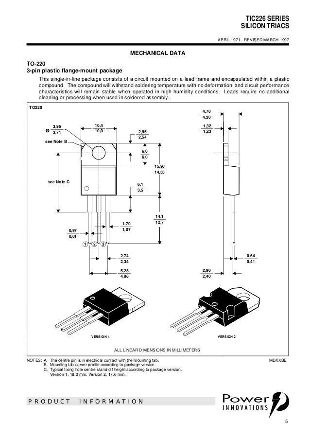 Datasheet tic 226 d