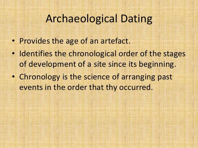 Methods of dating archaeology