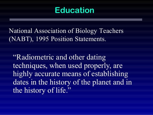 on teaching evolution nabt statement