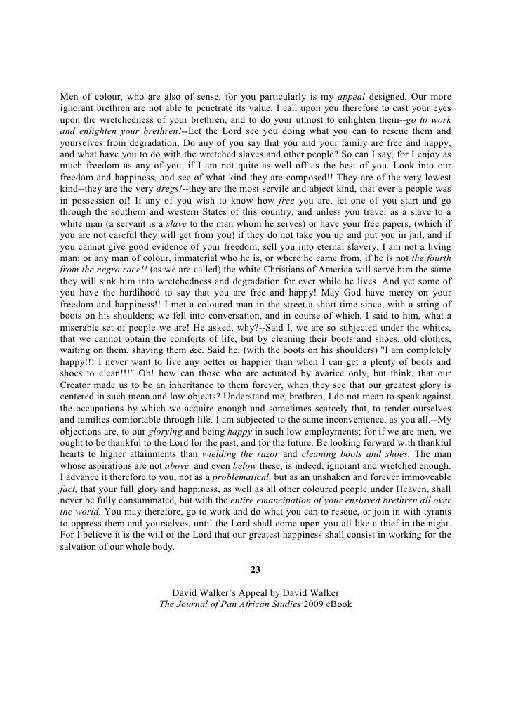david walker appeal summary