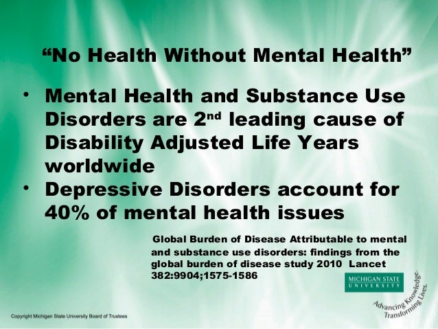no health without mental health