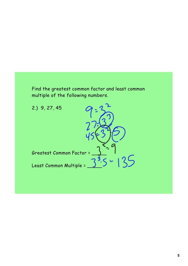 day 12 gcf lcm word problems venn diagram gcf lcm