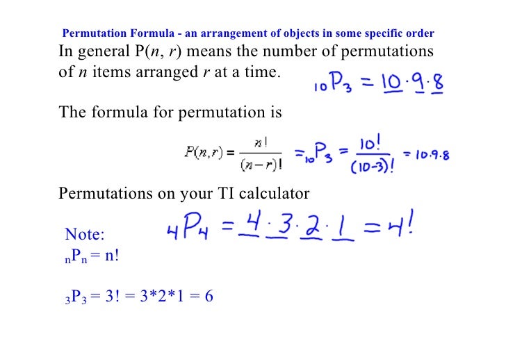 Probability Day 3 - Permutations and Combinations