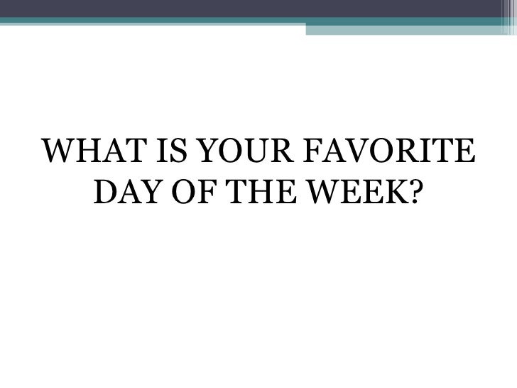 Days Of The Week