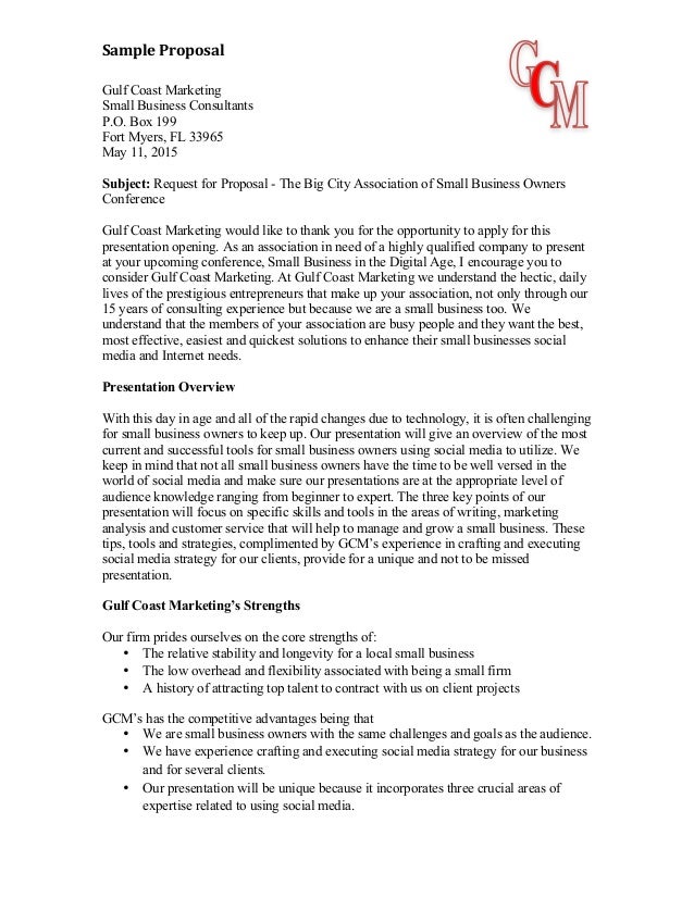 proposal writing samples proposal writing samples