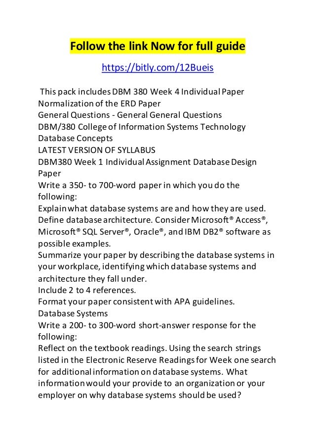 dbm 380 huffman normalization of erd week 4 Dbm 380 week 2 team assignment (huffman trucking) entities and attributes dbm 380 week 4 individual assignment normalization of the erd (new. dbm 380 huffman normalization of erd week 4 Dbm 380 week 2 team assignment (huffman trucking) entities and attributes dbm 380 week 4 individual assignment normalization of the erd (new.