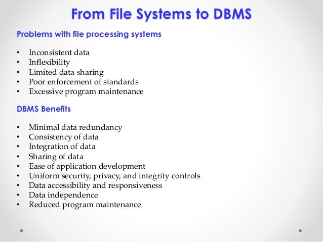 File processing system   file system   disadvantages of 