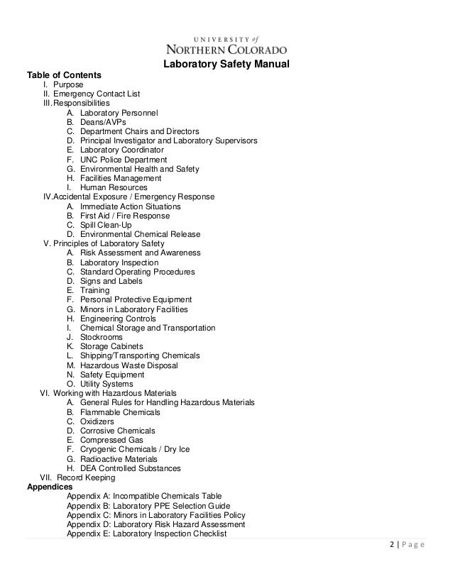 Laboratory Safety Manual 2014