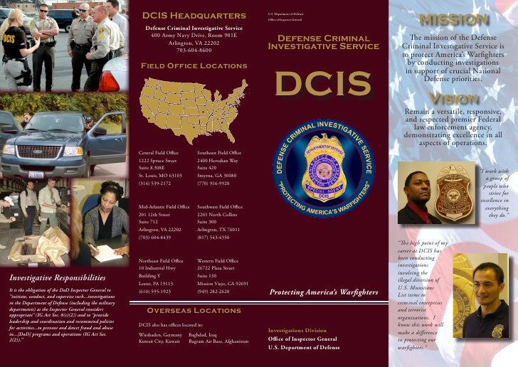 Defense Criminal Investigative Service Brochure