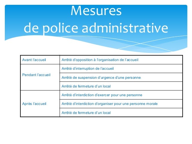Le contrôle des mesures de police administrative par le juge