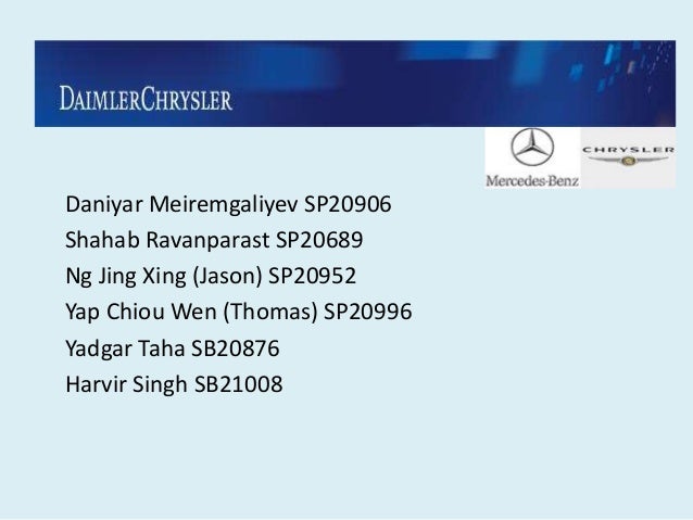 Daimler chrysler merger case study #4