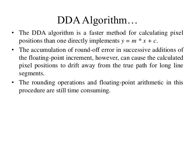 Line Drawing Program In C : Dda line drawing algorithm and program c of