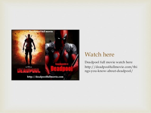 Download Film Deadpool Watch Online
