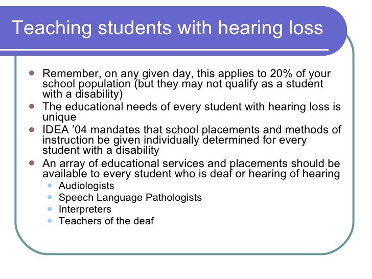 Deaf And Hard Of Hearing Presentation