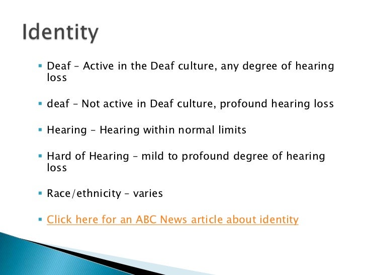 Free essays on deaf culture
