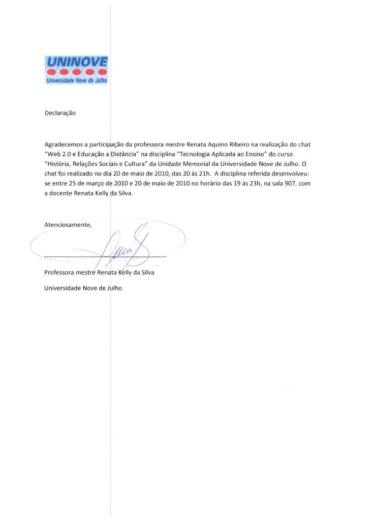 Declaracao de conclusao de curso superior