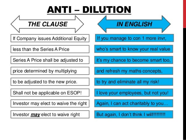 Stock options anti-dilution