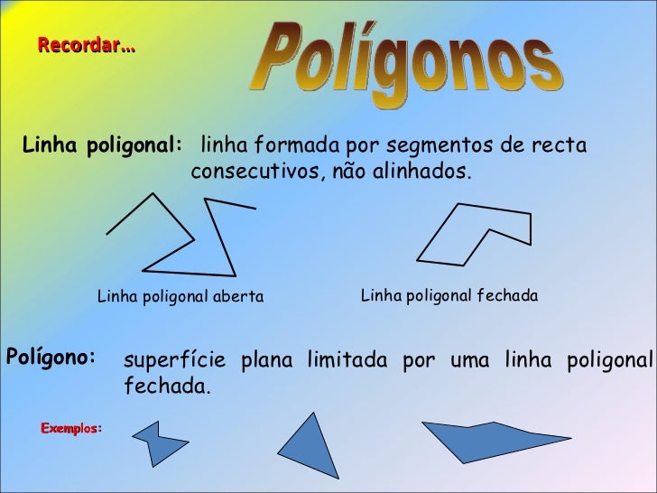 Resultado de imagem para poligonos e linhas poligonais