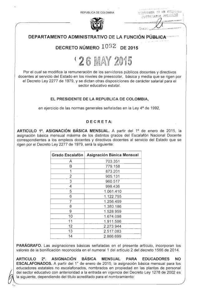 Decreto De Salario Docente 2015 | tabla de salarios docentes 2015 colombia decreto 2277 Decreto De Salario Docente 2015 | tabla de salarios docentes 2015 colombia decreto 2277