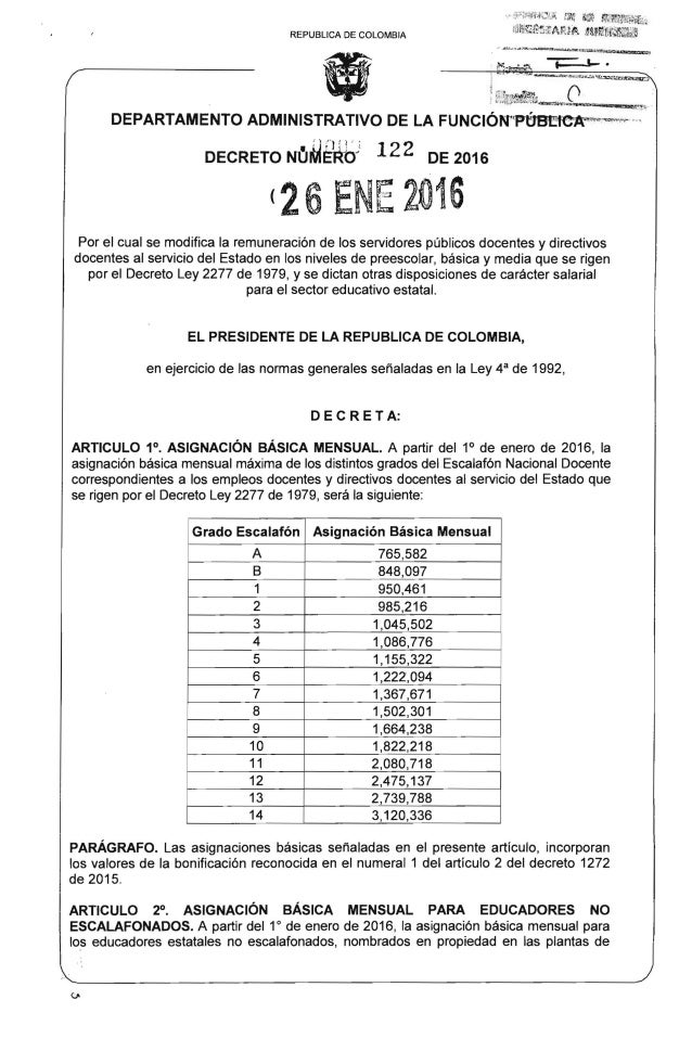 Decreto Salarial 2016 De 1278 De 2002 | decreto incremento salarial 2015 docentes 1278 autos post Decreto Salarial 2016 De 1278 De 2002 | decreto incremento salarial 2015 docentes 1278 autos post