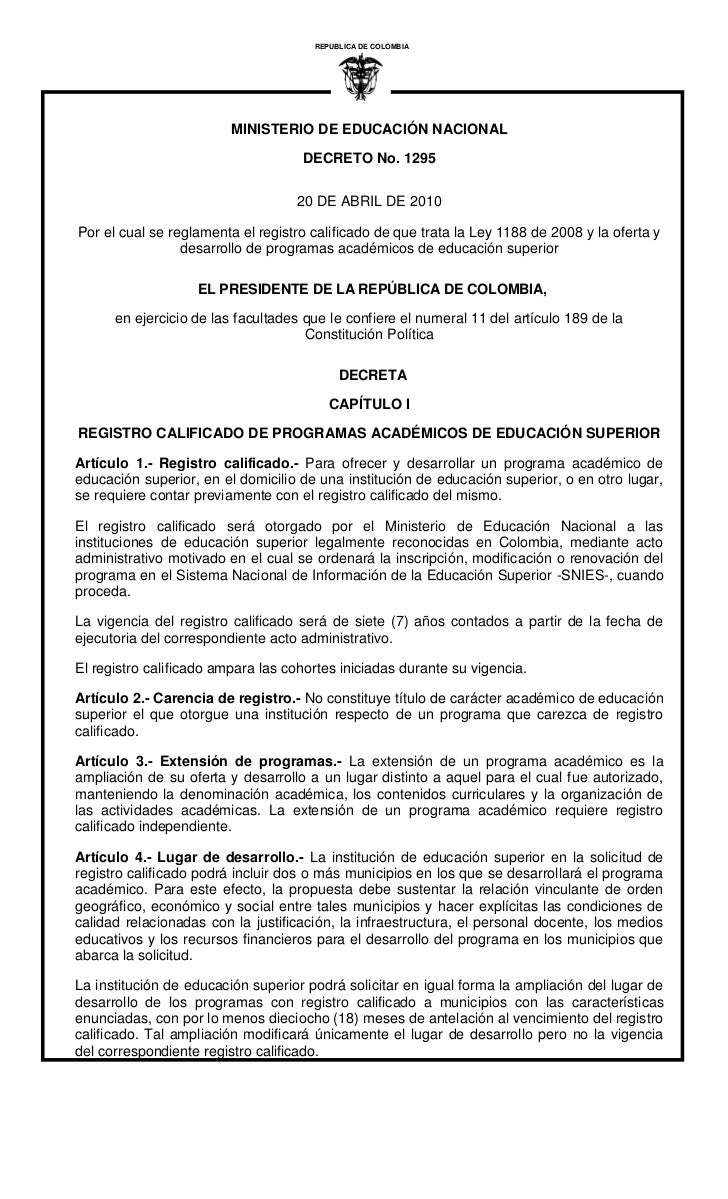 DECRETO 1 1994 decreto 1 1994: