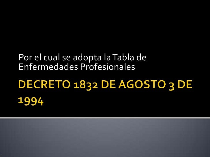 DECRETO 1 1994 decreto 1 1994: