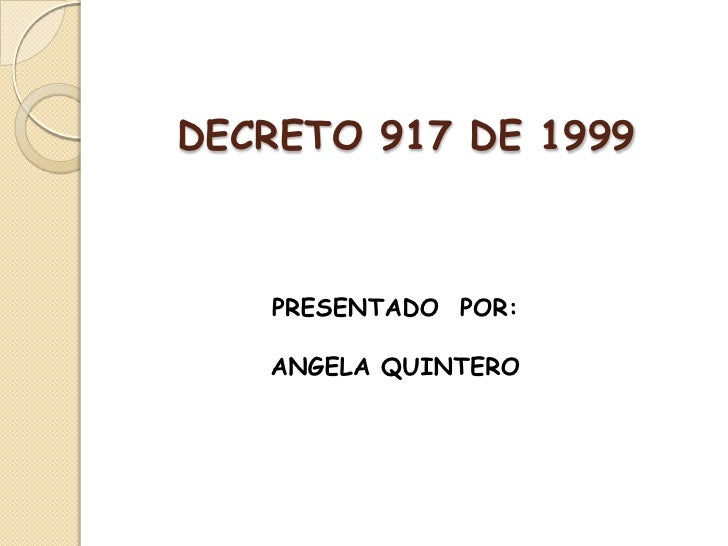 DECRETO 1 1994 decreto 1 1994: