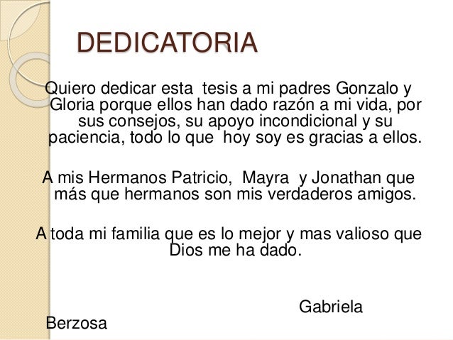 Dedicatoria