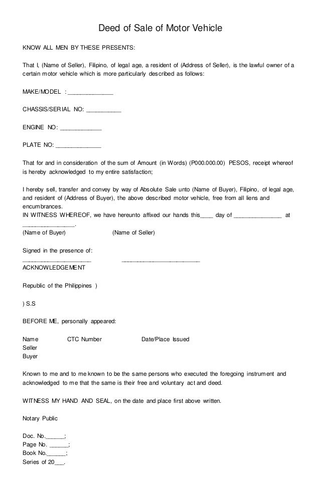 deed-of-sale-of-motor-vehicle-form