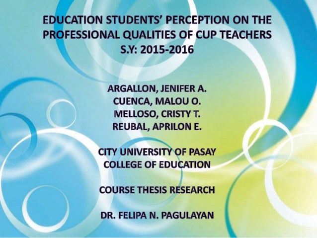 Dissertation on teacher perceptions