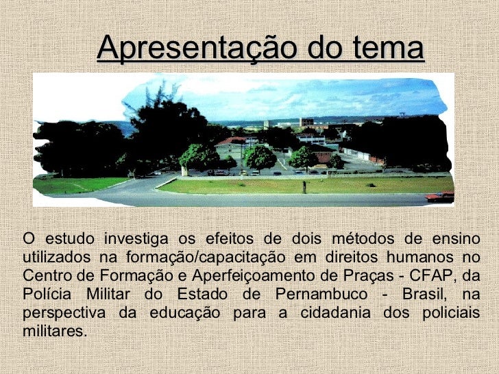 Apresentação defesa mestrado Apresentação defesa mestrado
