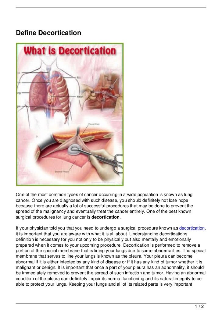 Define Decortication