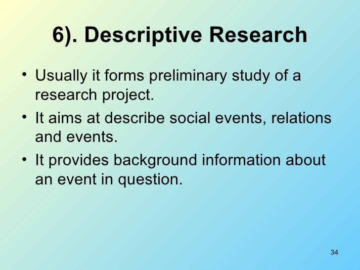 Types of research papers writing