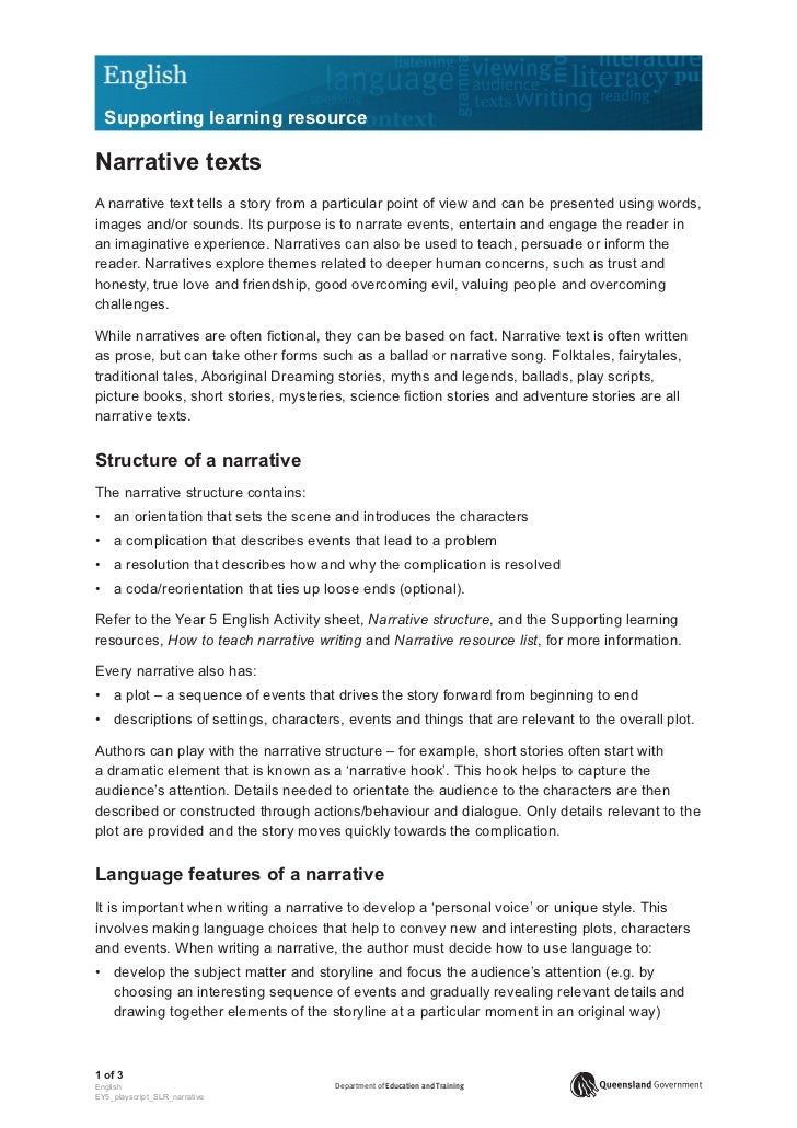 Narrative essay meaning