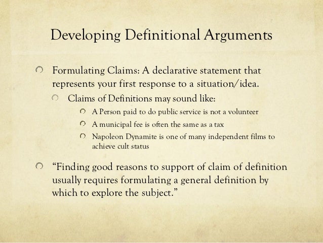 Definitional essay