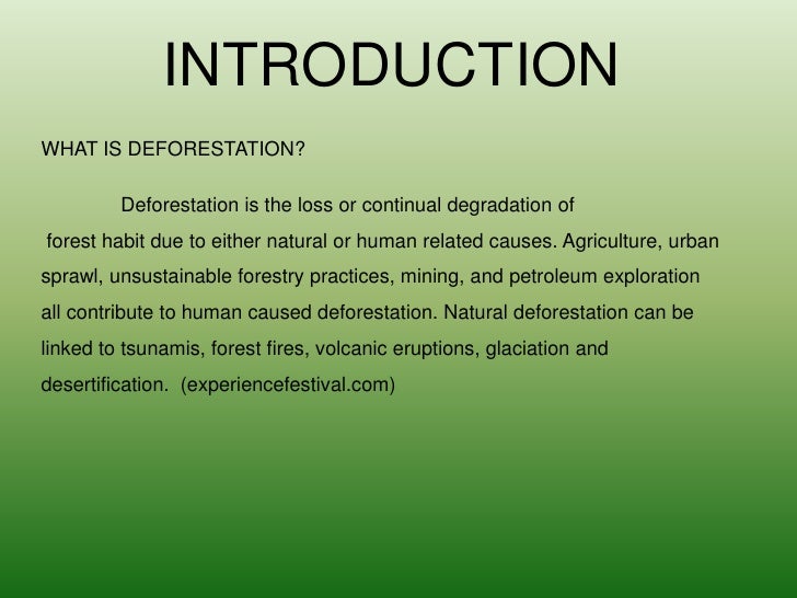 Deforestation Power Point