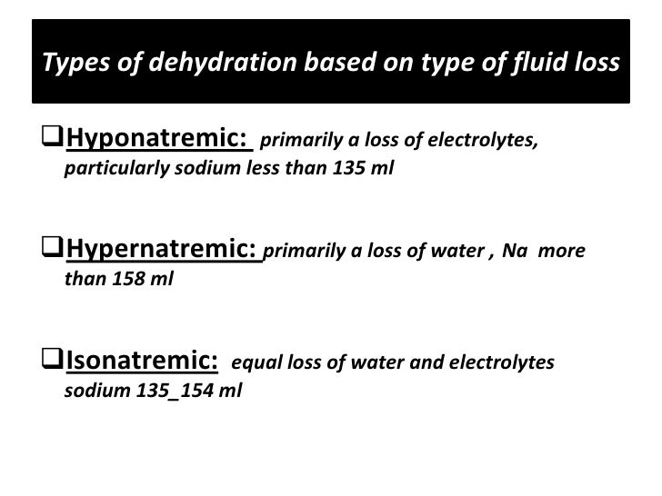 Dehydration in children