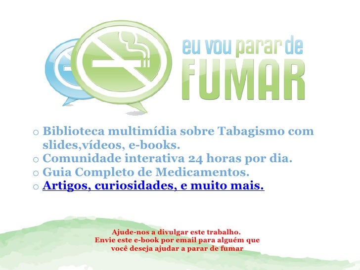 Como é possível deixar de fumar a medicina