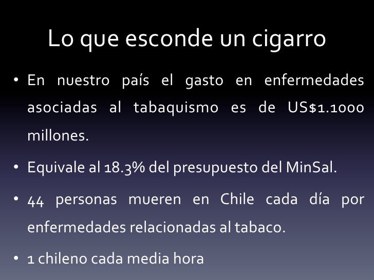El levantamiento de la dependencia de tabaco