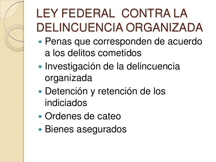 Delincuencia organizada