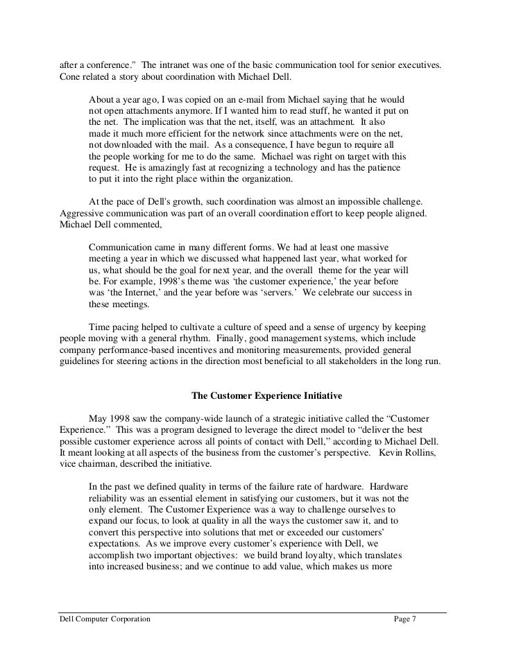 case study on dell computer corporation Financial performance of dell computer case solution, this case is about finance publication date: 03/28/2002 among the world's biggest computer systems makers, a. case study on dell computer corporation Financial performance of dell computer case solution, this case is about finance publication date: 03/28/2002 among the world's biggest computer systems makers, a.