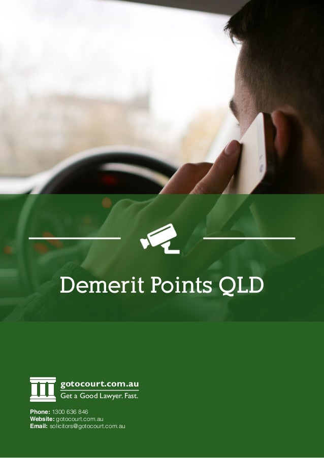 Demerit Points in Queensland