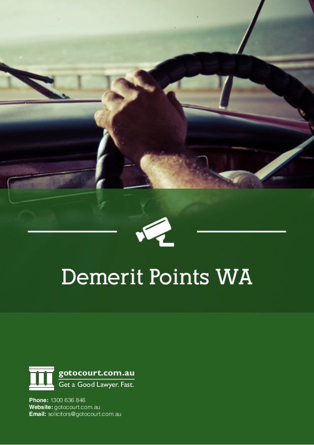 Demerit Points in Western Australia
