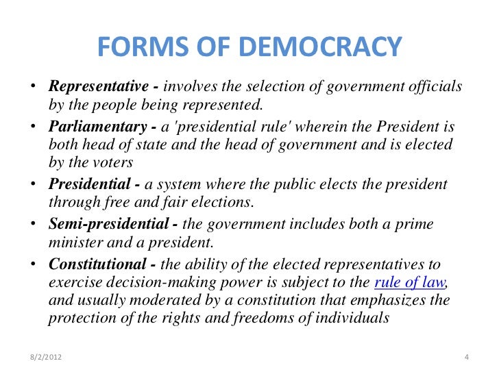 An essay about democracy