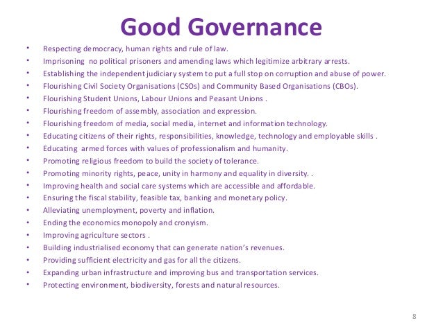 Essay writing on promoting good governance