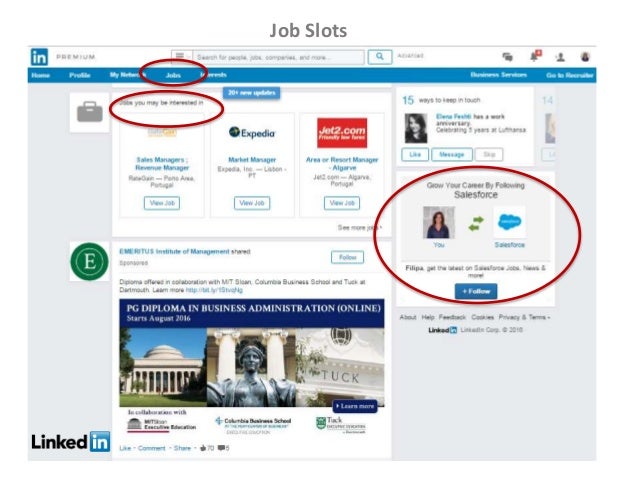 Job slots linkedin